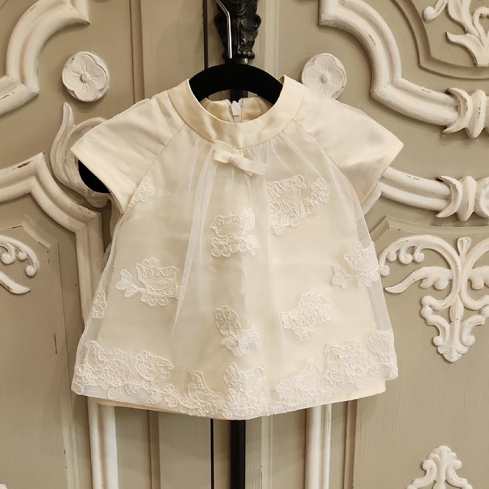 Mimisol Baby Girl Cream Lace Dress Size 6 Months